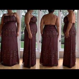 Papell  Boutique evening Gown, Burgundy, SZ.L